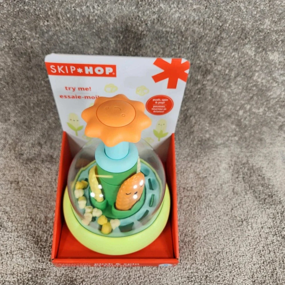 Skip Hop Farmstand Push & Spin Toy Multicolor Sensory Activity Infant 6m+ OS